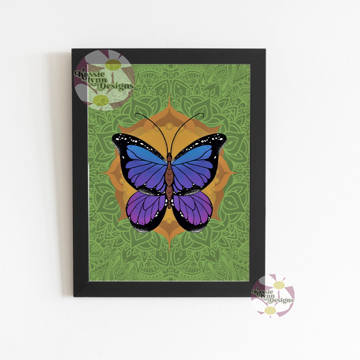 Butterfly Mandala Print
