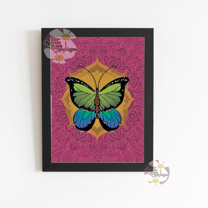 Butterfly Mandala Print