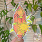 Crystal Sticker: Orange with Sun