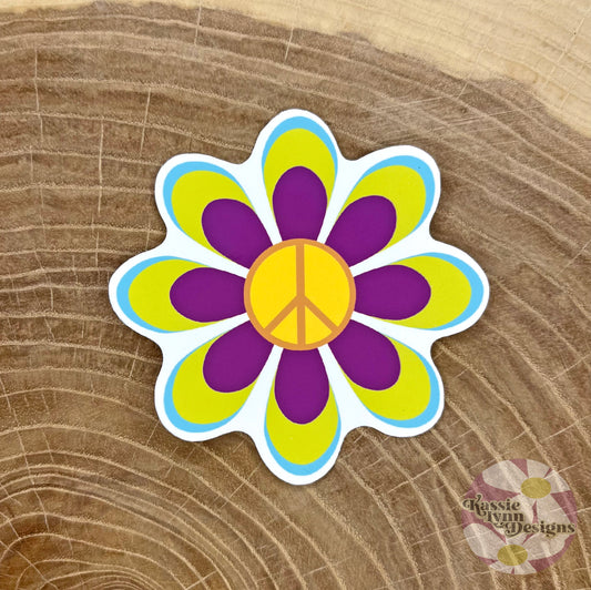 Hippie Peace Flower Sticker