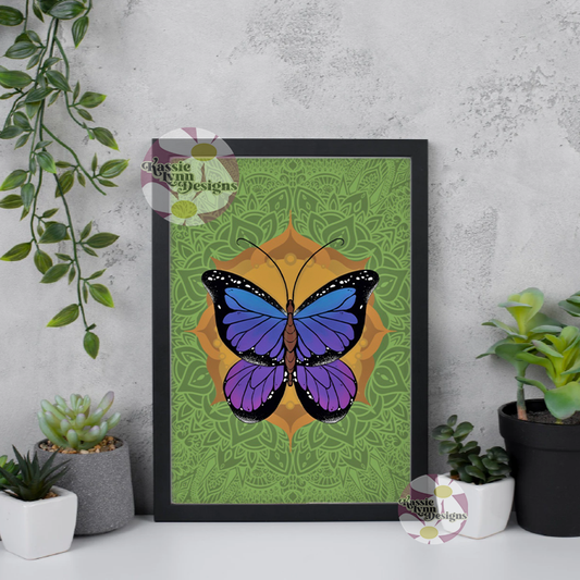 Butterfly Mandala Print
