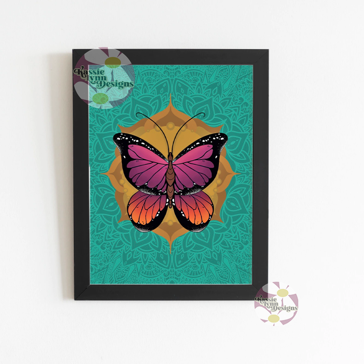 Butterfly Mandala Print