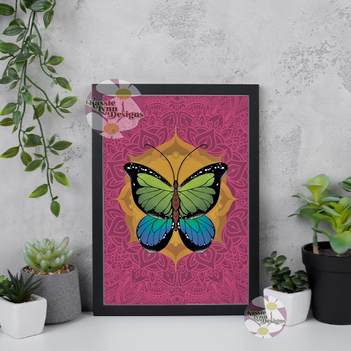 Butterfly Mandala Print